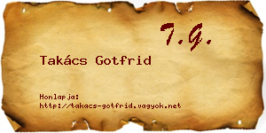Takács Gotfrid névjegykártya