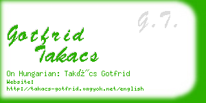 gotfrid takacs business card